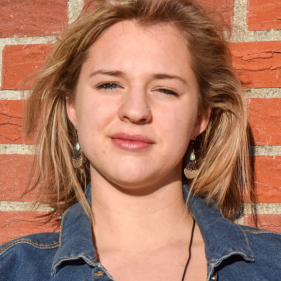 Copper Earrings with Leather Accents - Picture 4 of 4